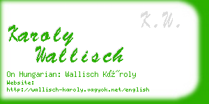 karoly wallisch business card